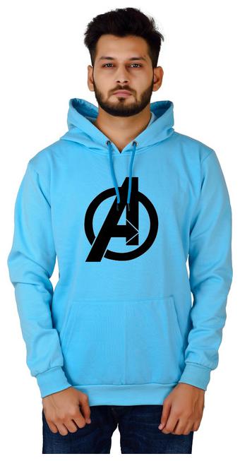 

DIVRA CLOTHING Men Blue Hooded Hoodie