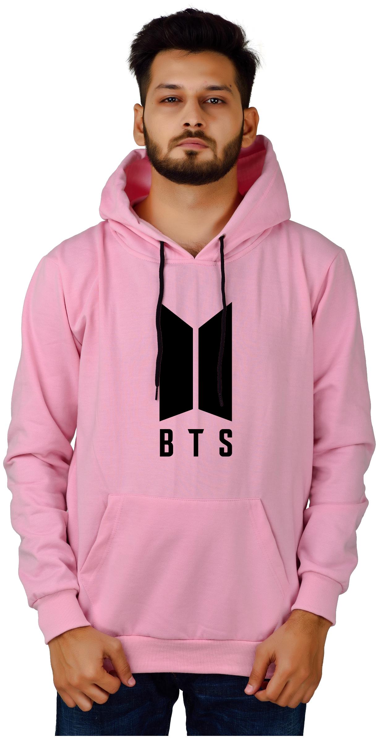 

DIVRA CLOTHING Men Pink Hooded Hoodie