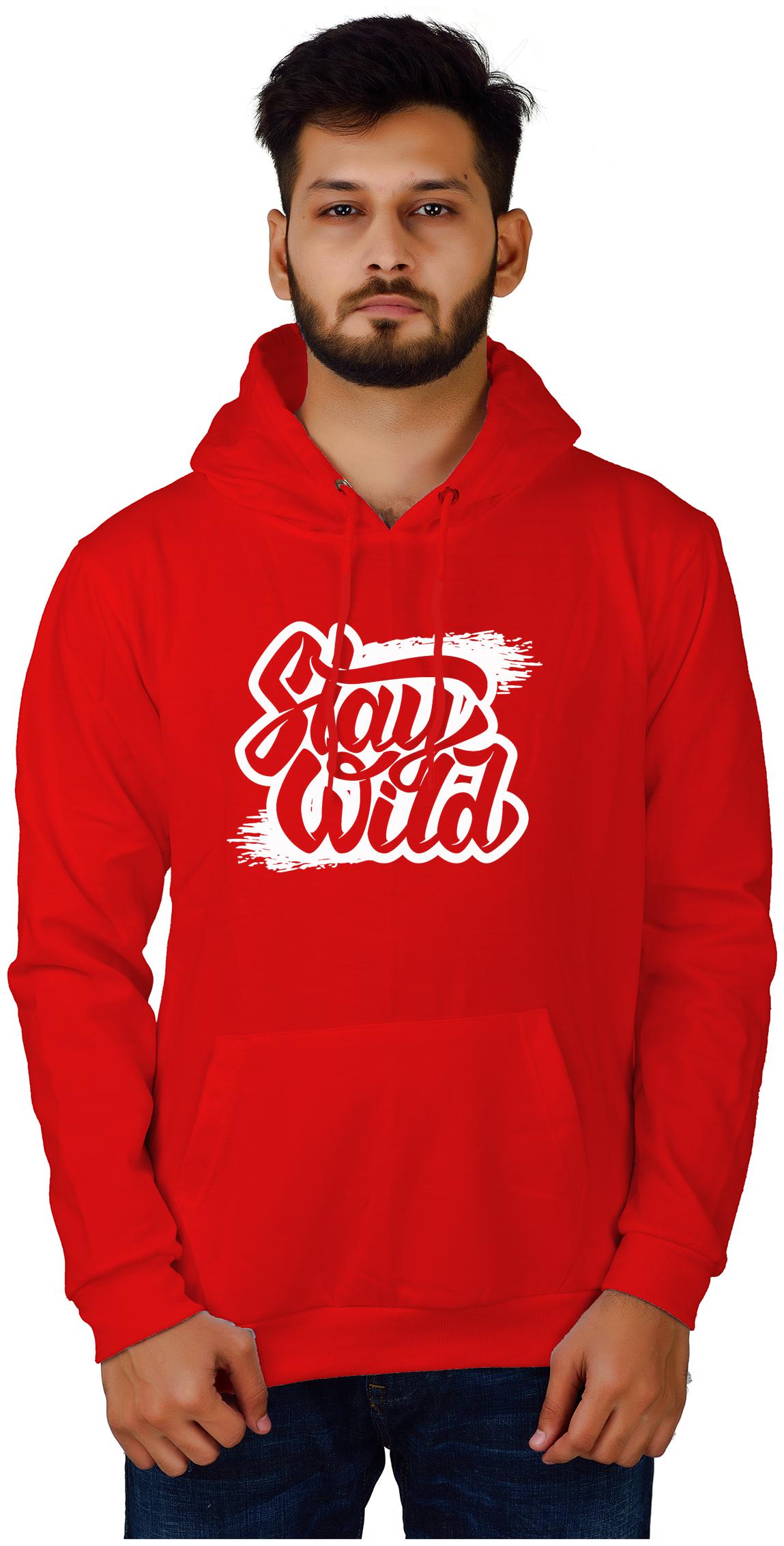 

DIVRA CLOTHING Men Red Hooded Hoodie