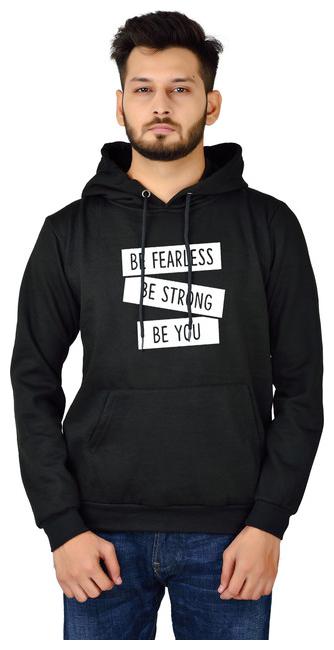

DIVRA CLOTHING Men Black Hooded Hoodie