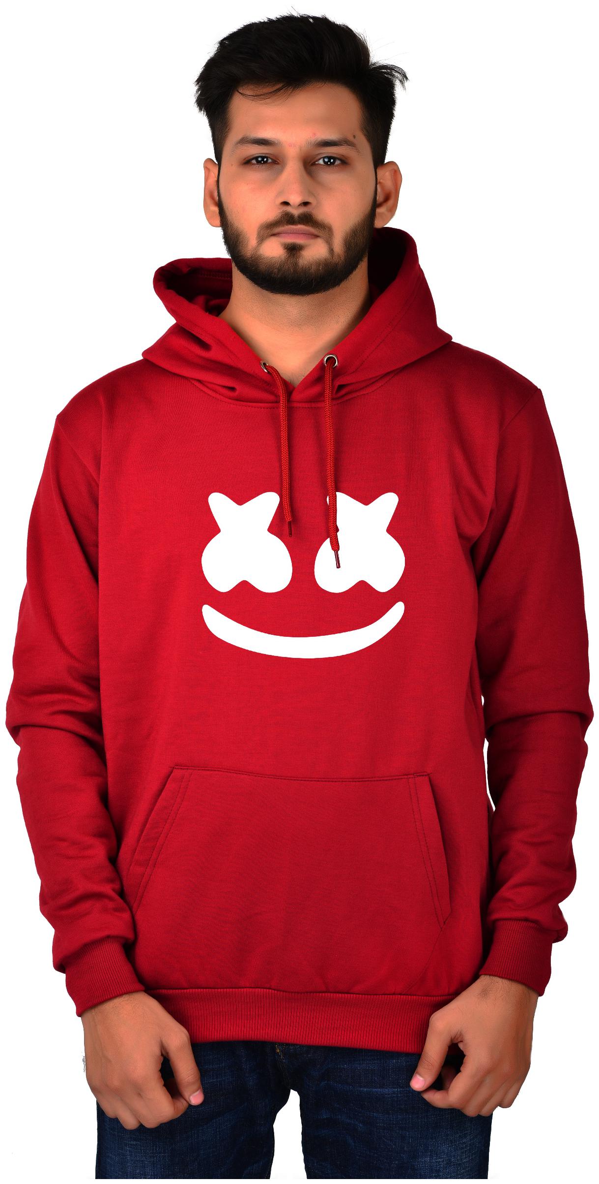 

DIVRA CLOTHING Men Maroon Hooded Hoodie