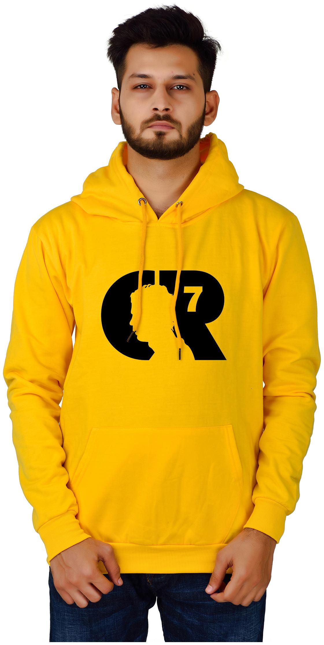 

DIVRA CLOTHING Men Yellow Hooded Hoodie