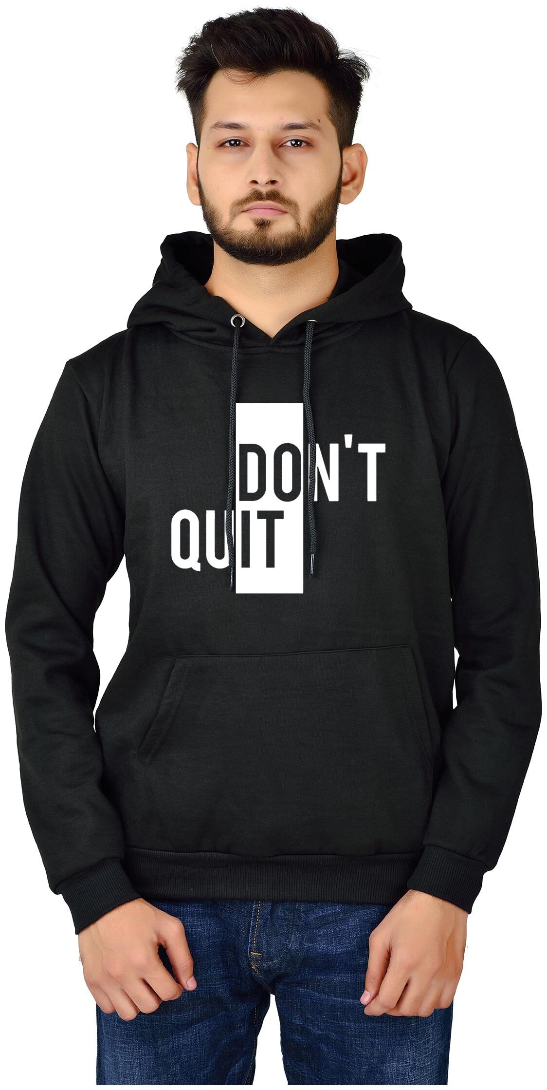 

DIVRA CLOTHING Men Black Hooded Hoodie