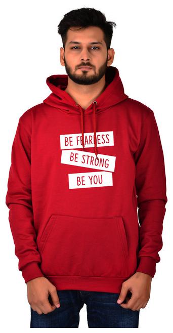 

DIVRA CLOTHING Men Maroon Hooded Hoodie