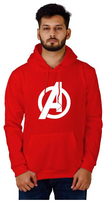 

DIVRA CLOTHING Men Red Hooded Hoodie