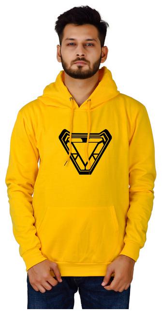 

DIVRA CLOTHING Men Yellow Hooded Hoodie