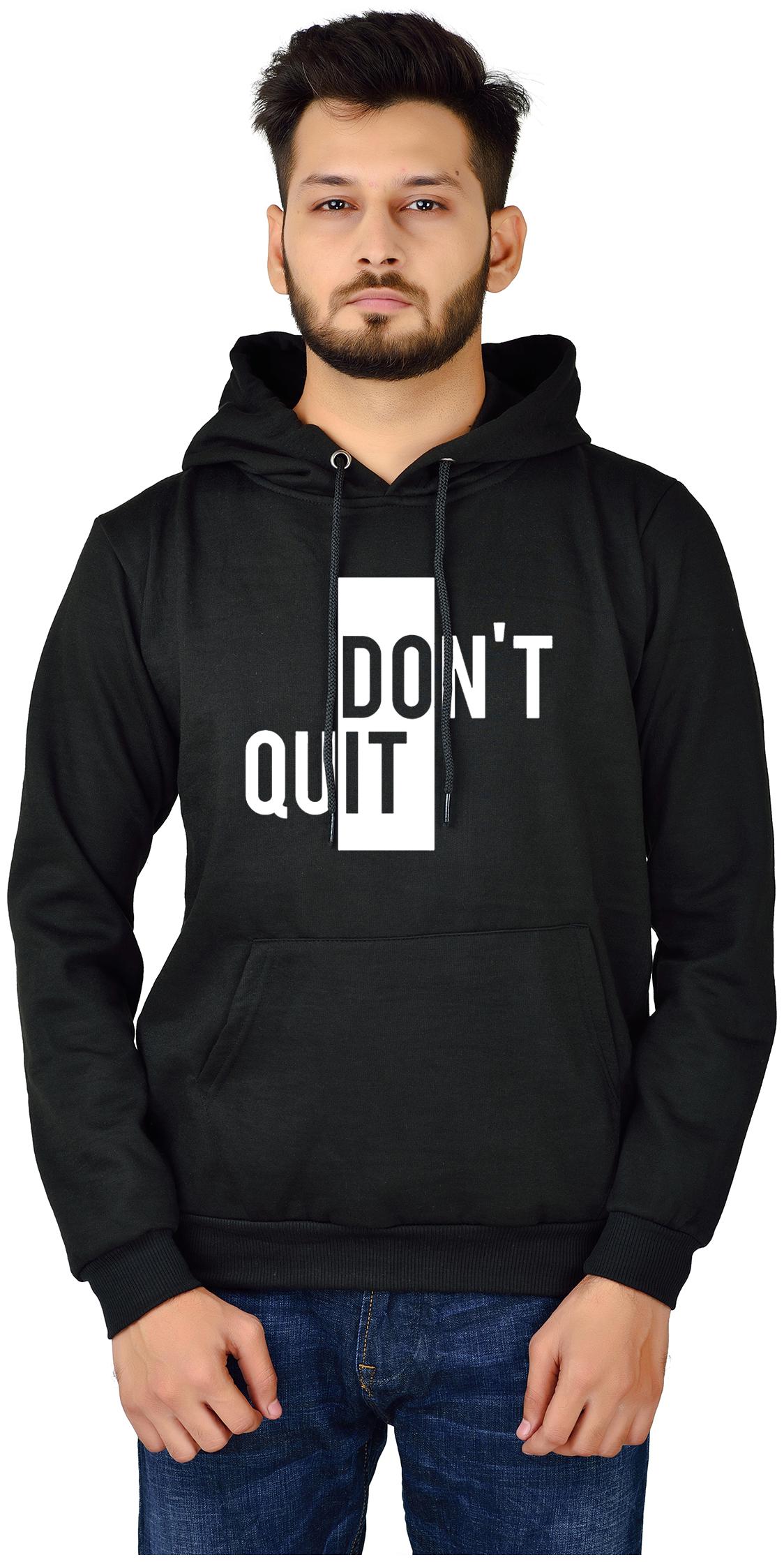 

DIVRA CLOTHING Men Black Hooded Hoodie