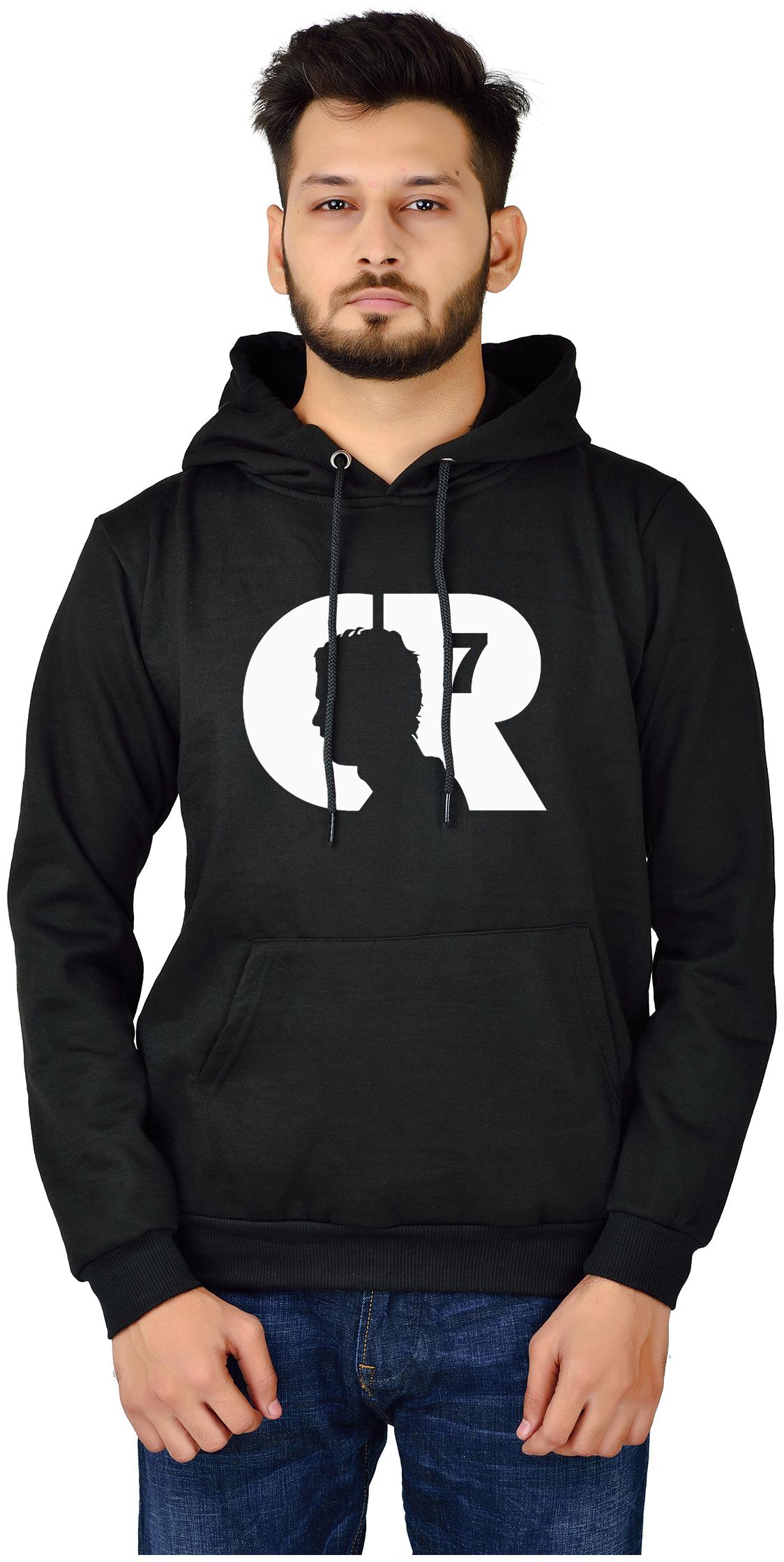 

DIVRA CLOTHING Men Black Hooded Hoodie