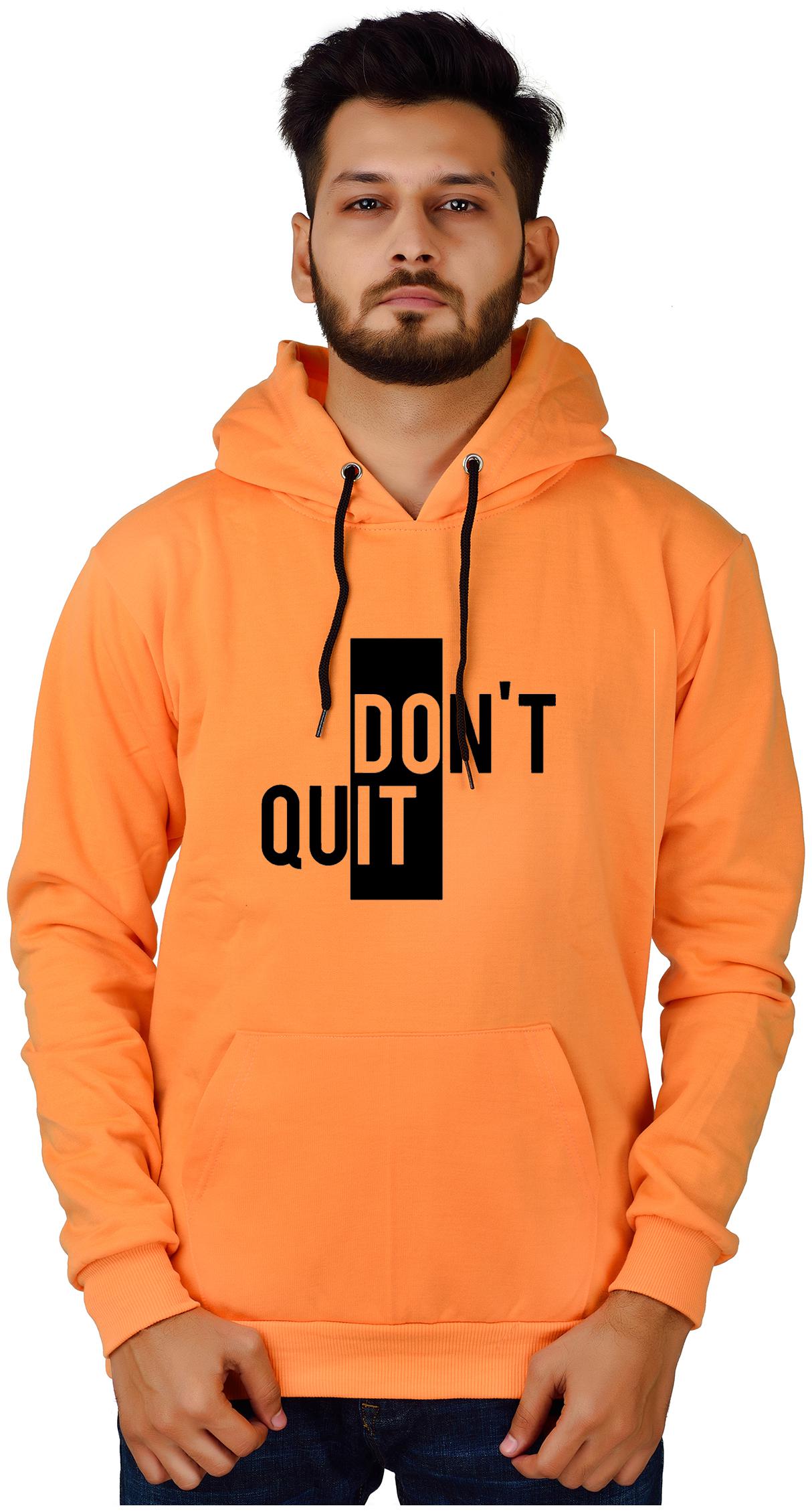 

DIVRA CLOTHING Men Orange Hooded Hoodie