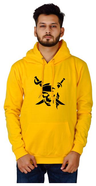 

DIVRA CLOTHING Men Yellow Hooded Hoodie