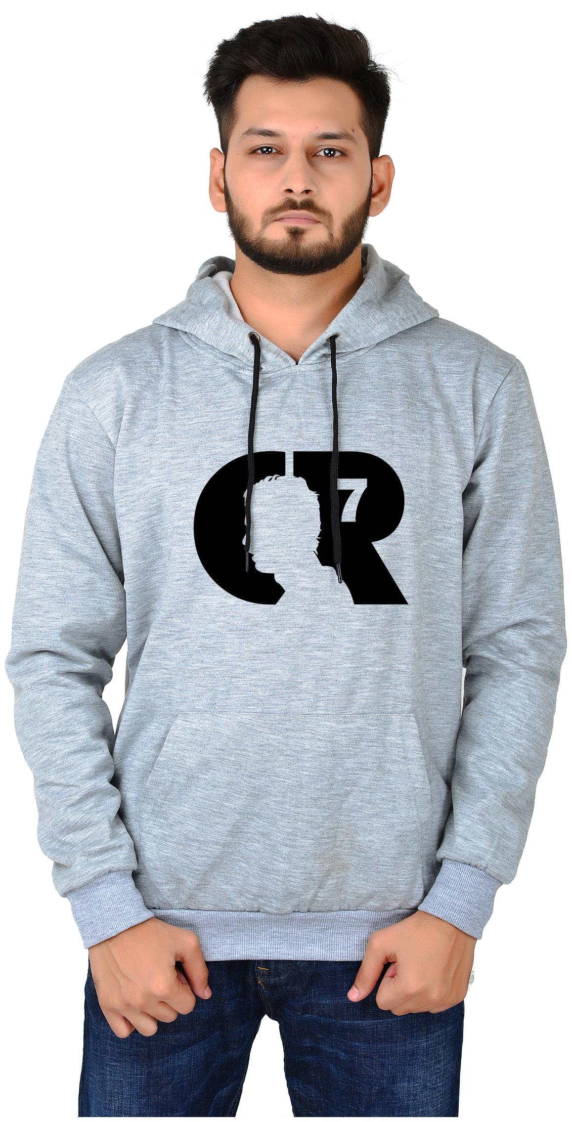 

DIVRA CLOTHING Men Grey Hooded Hoodie