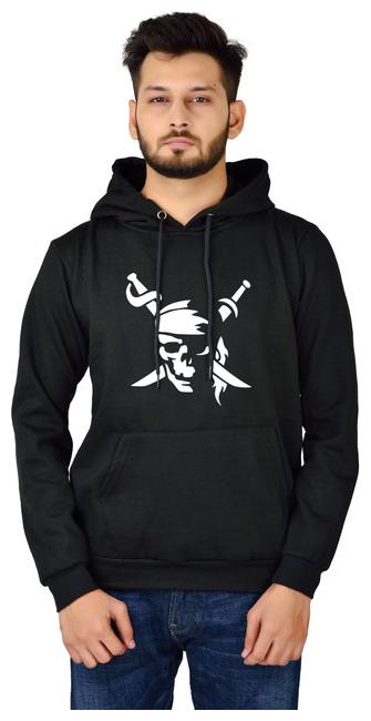 

DIVRA CLOTHING Men Black Hooded Hoodie