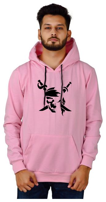 

DIVRA CLOTHING Men Pink Hooded Hoodie