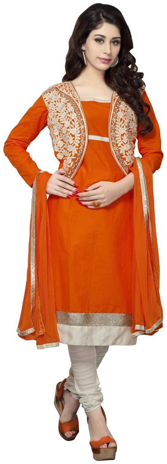 

DnVeens Woman Cotton Embroidered Unstitched Salwar Kameez Suit Dress Material