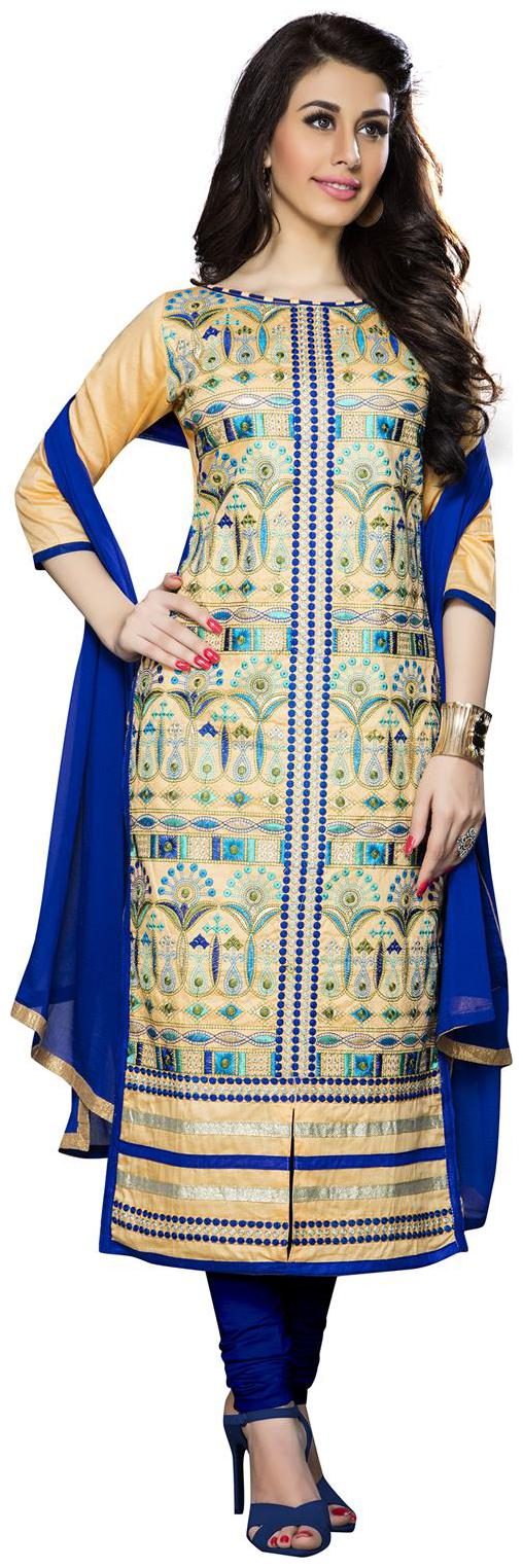 

DnVeens Womens Cotton Embrodery Unstiched Salwar Suit Dress Material