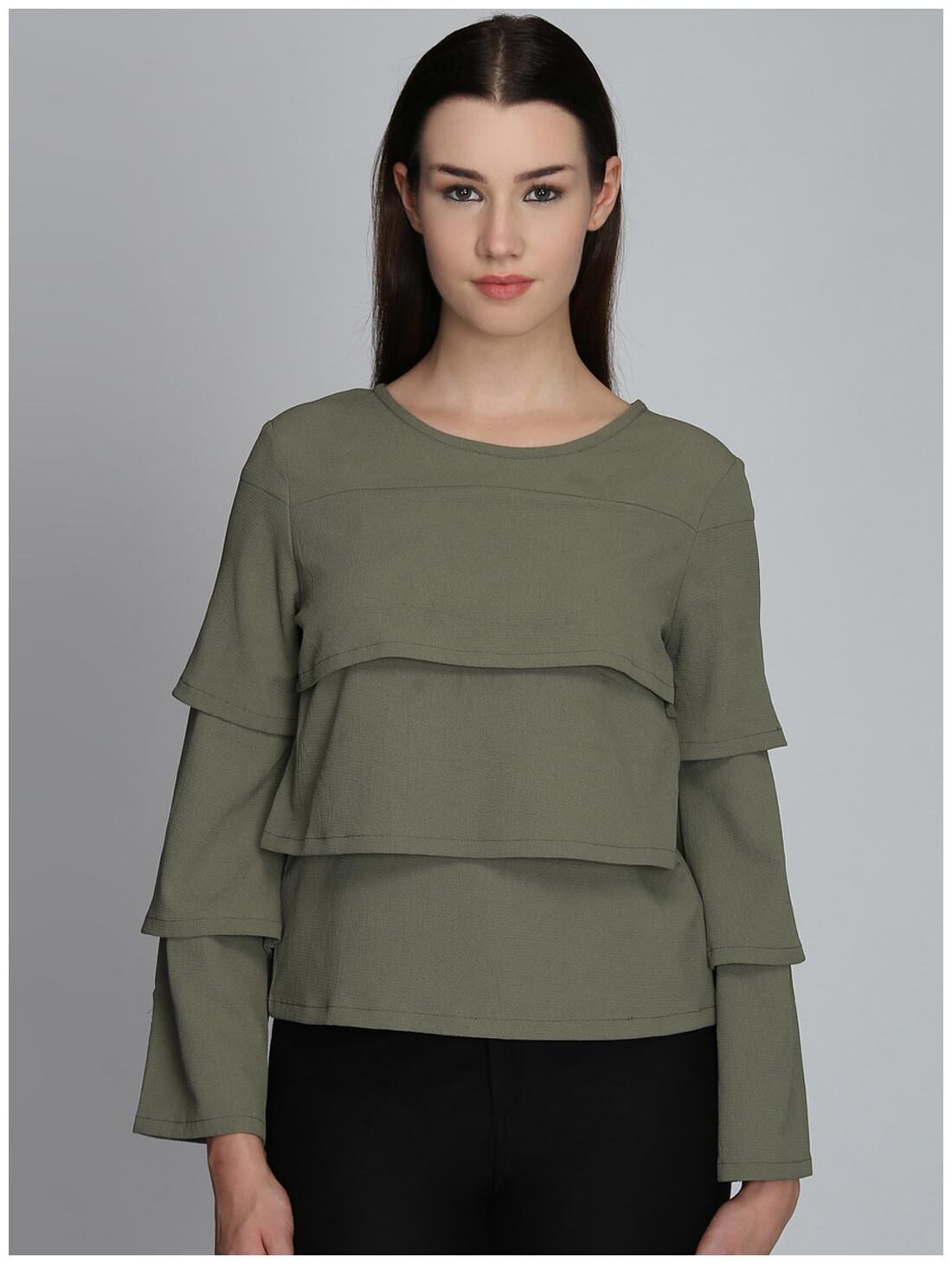 

DODO MOA Women Solid Regular top - Green