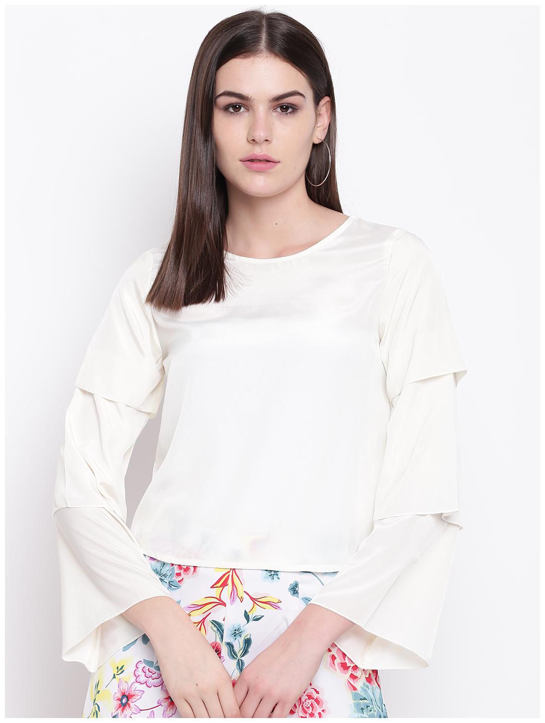 

DODO MOA Women Solid Regular top - White