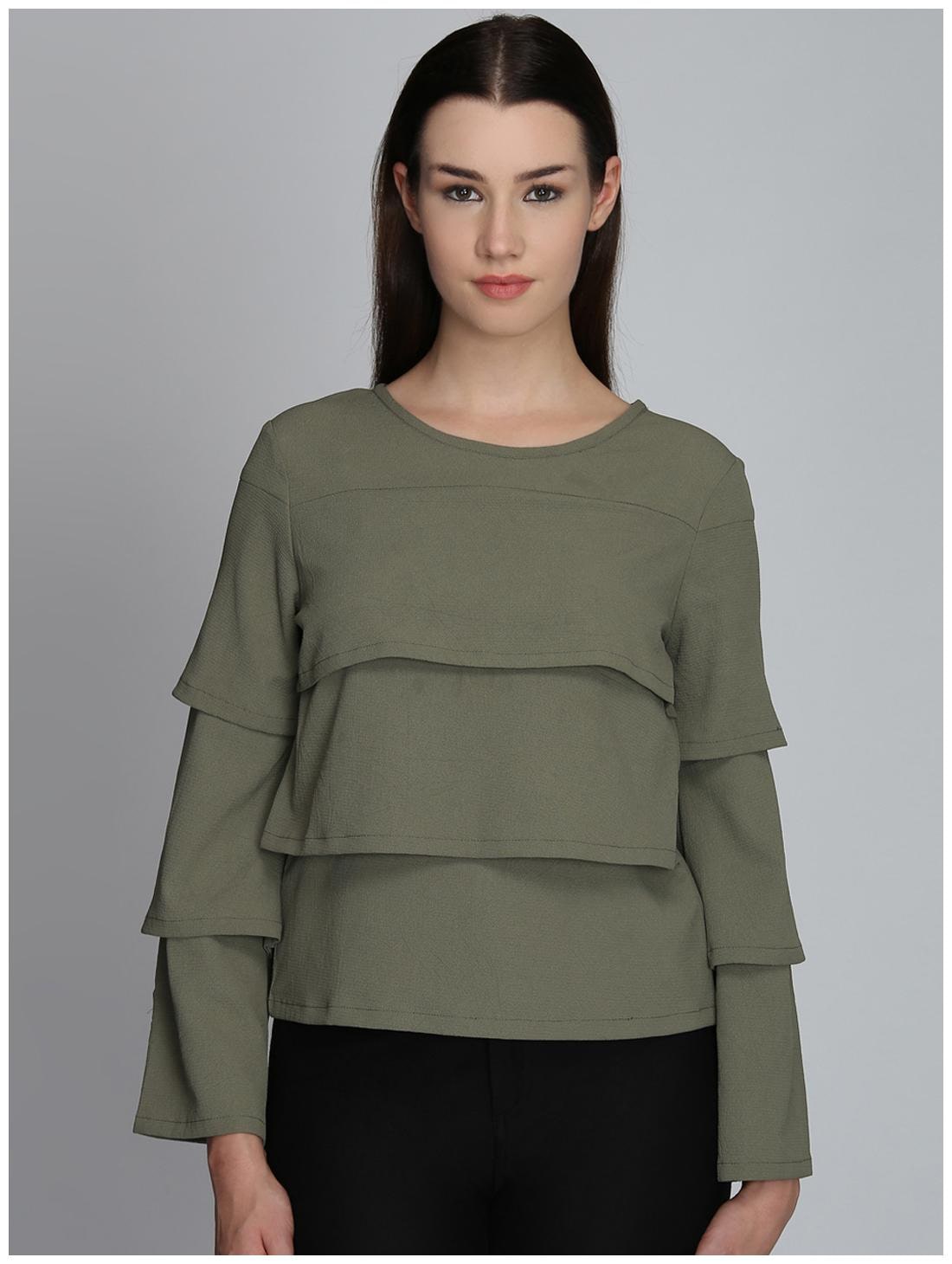 

DODO MOA Women Solid Regular top - Green