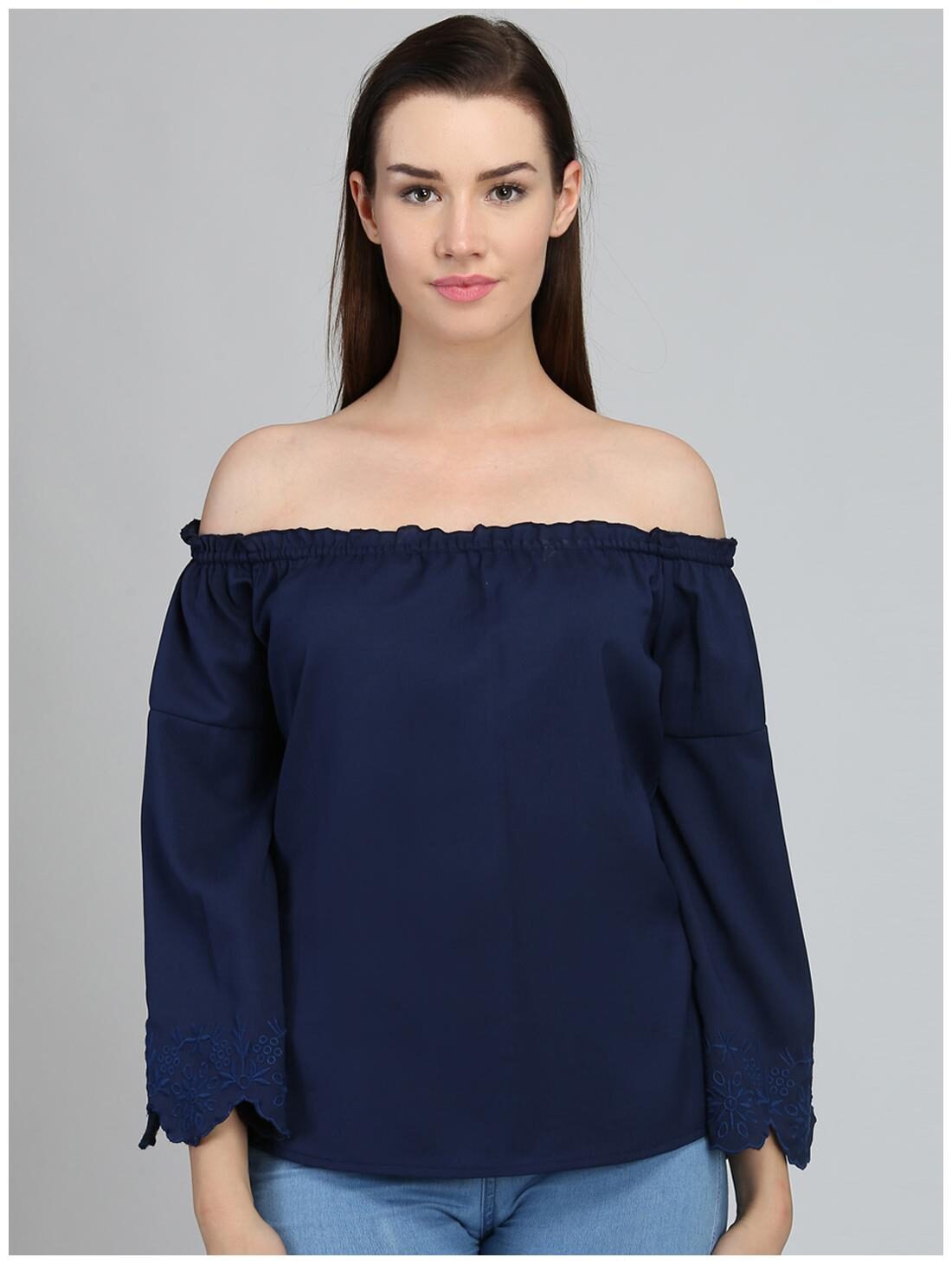 

DODO MOA Women Solid Regular top - Blue