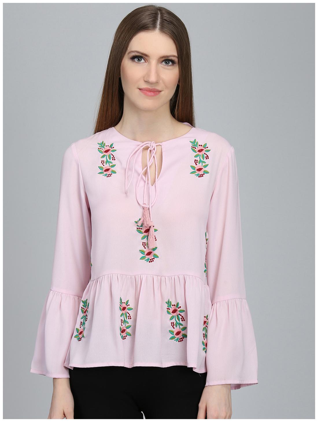 

DODO MOA Women Floral Regular top - Pink