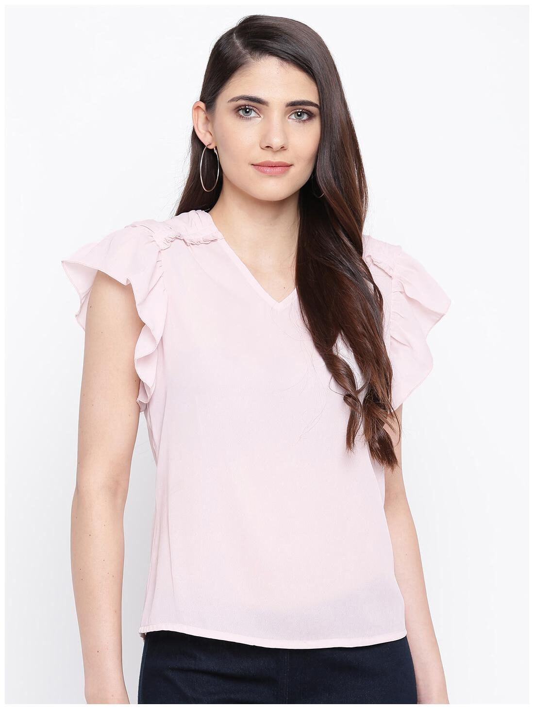 

DODO MOA Women Solid Regular top - Pink