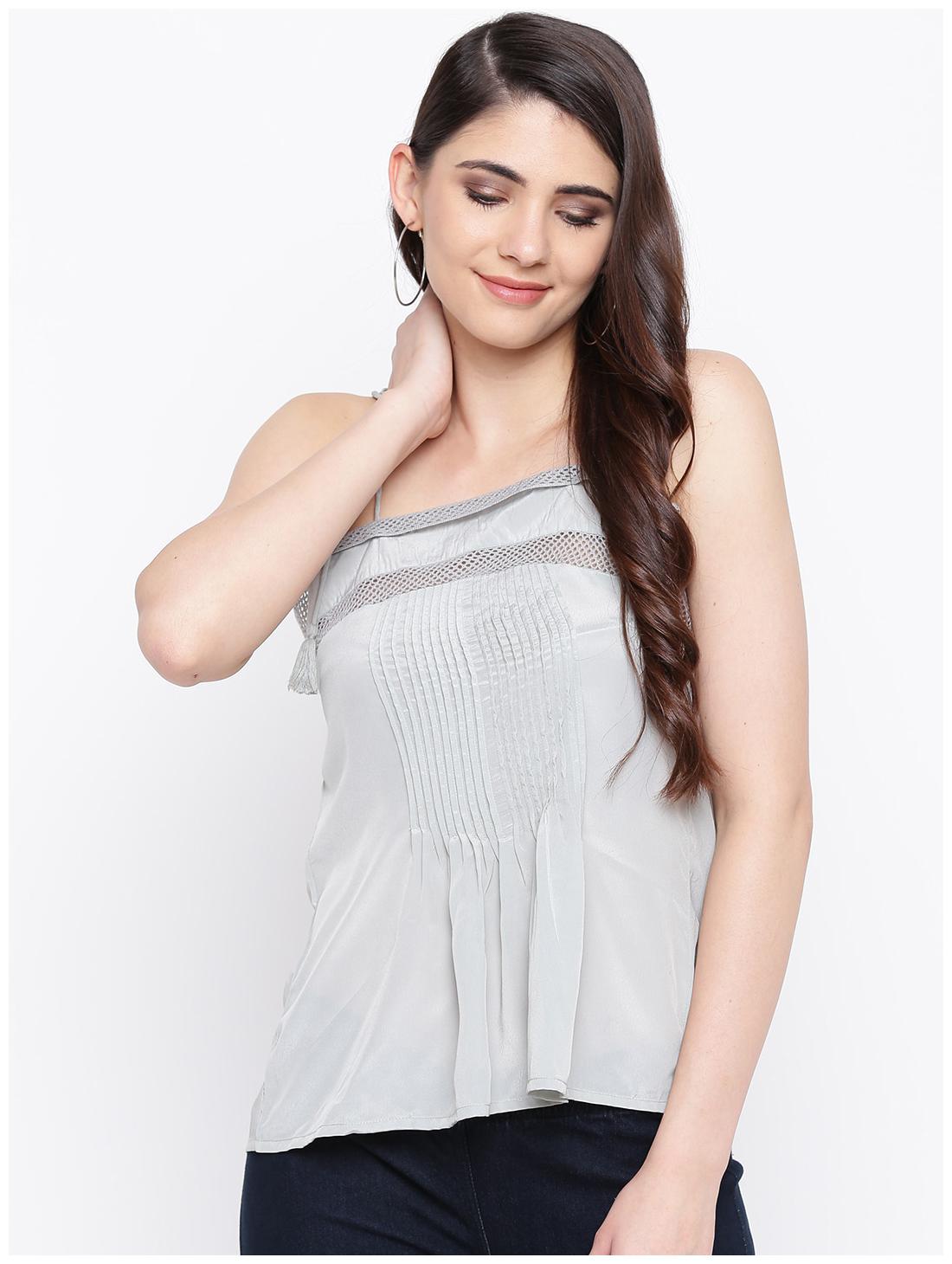 

DODO MOA Women Solid Regular top - Grey