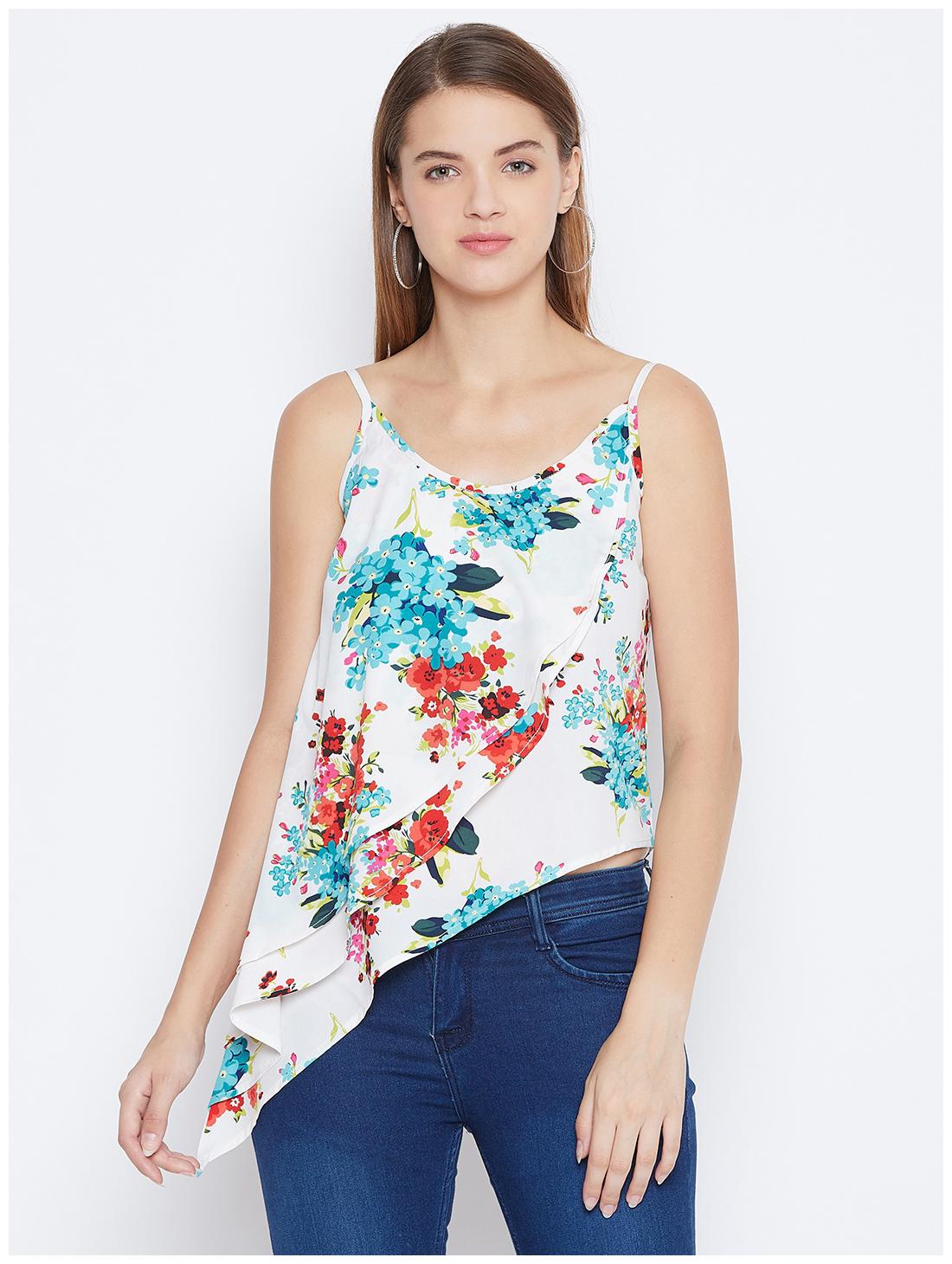 

DODO MOA Women Floral Regular top - White