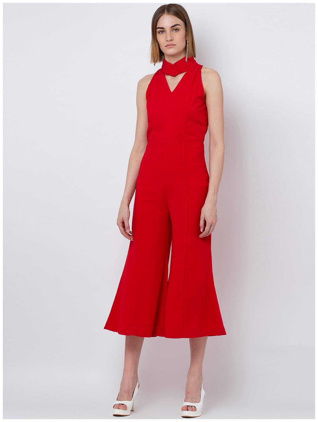 

DODO MOA Solid Jumpsuit - Red