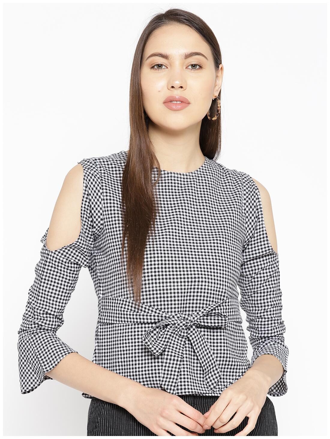 

DODO MOA Women Checked Regular top - Black