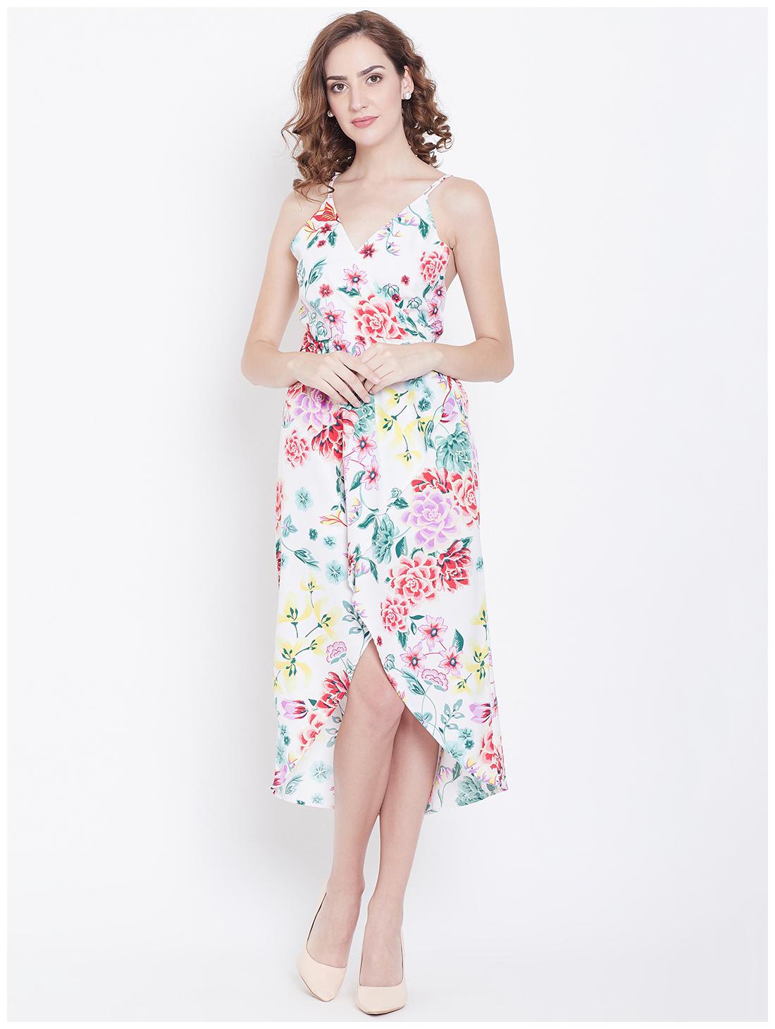 

DODO MOA White Printed A-line dress