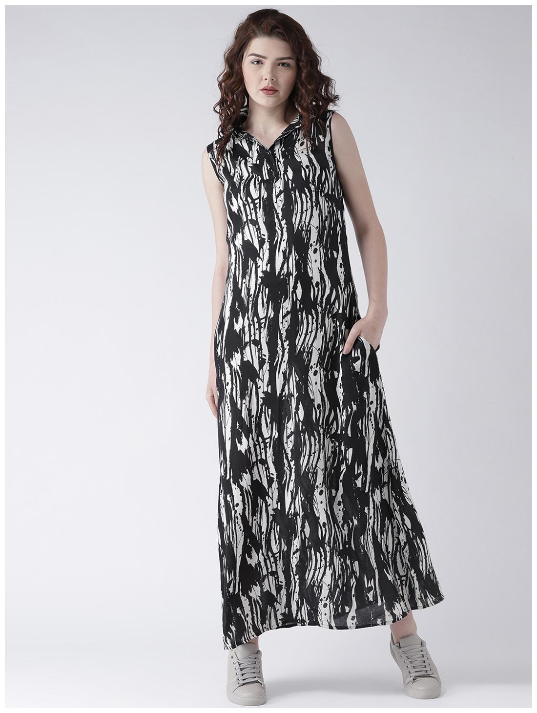 

DODO MOA Black Printed Maxi dress