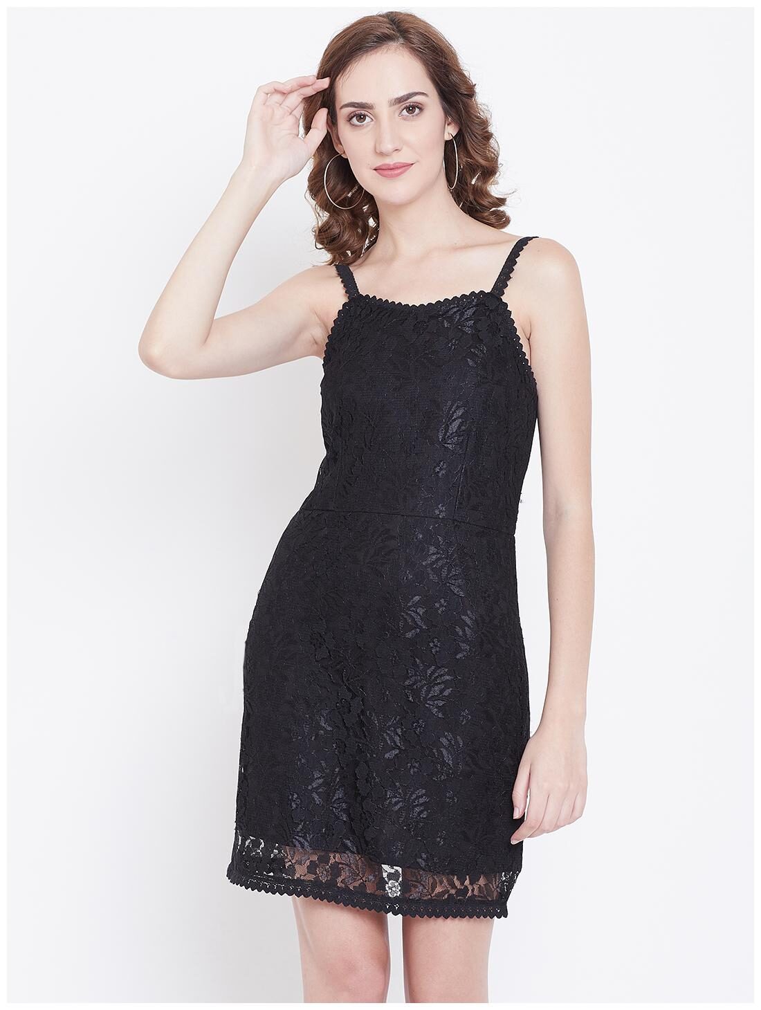 

DODO MOA Black Self design Sheath dress