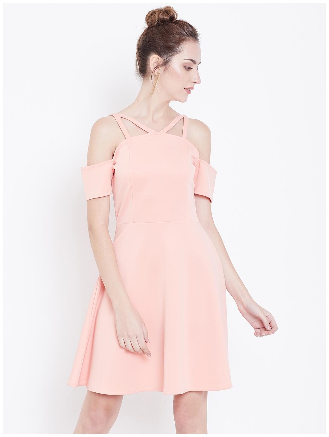 

DODO MOA Orange Solid A-line dress