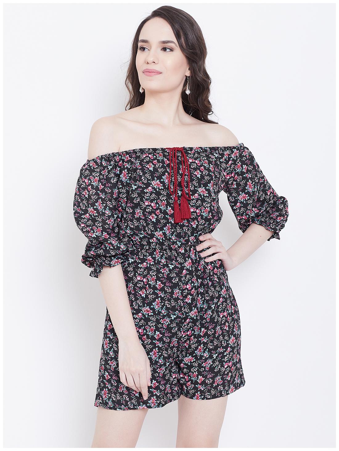 

DODO MOA Floral Jumpsuit - Black