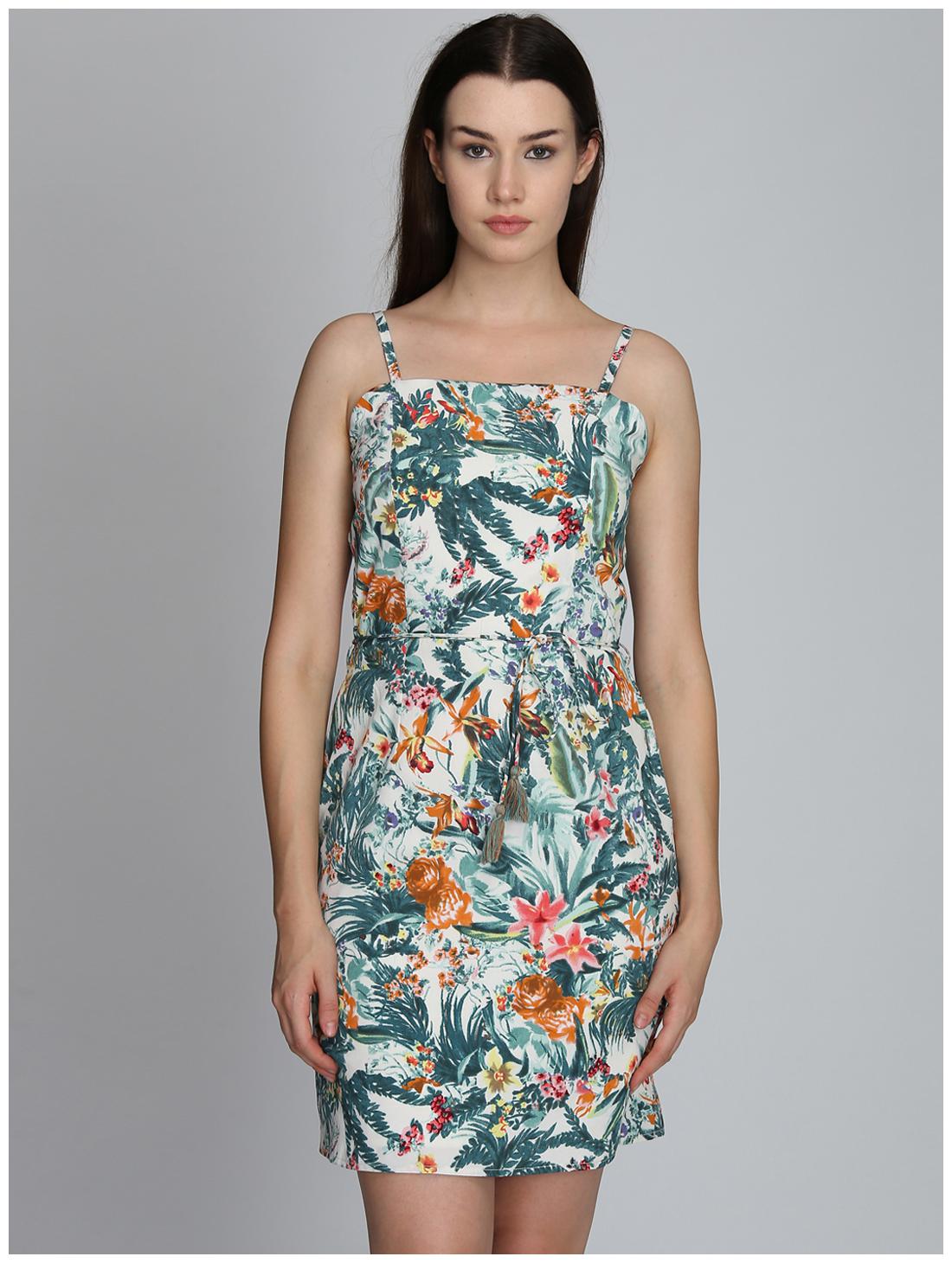 

DODO MOA White Printed Sheath dress