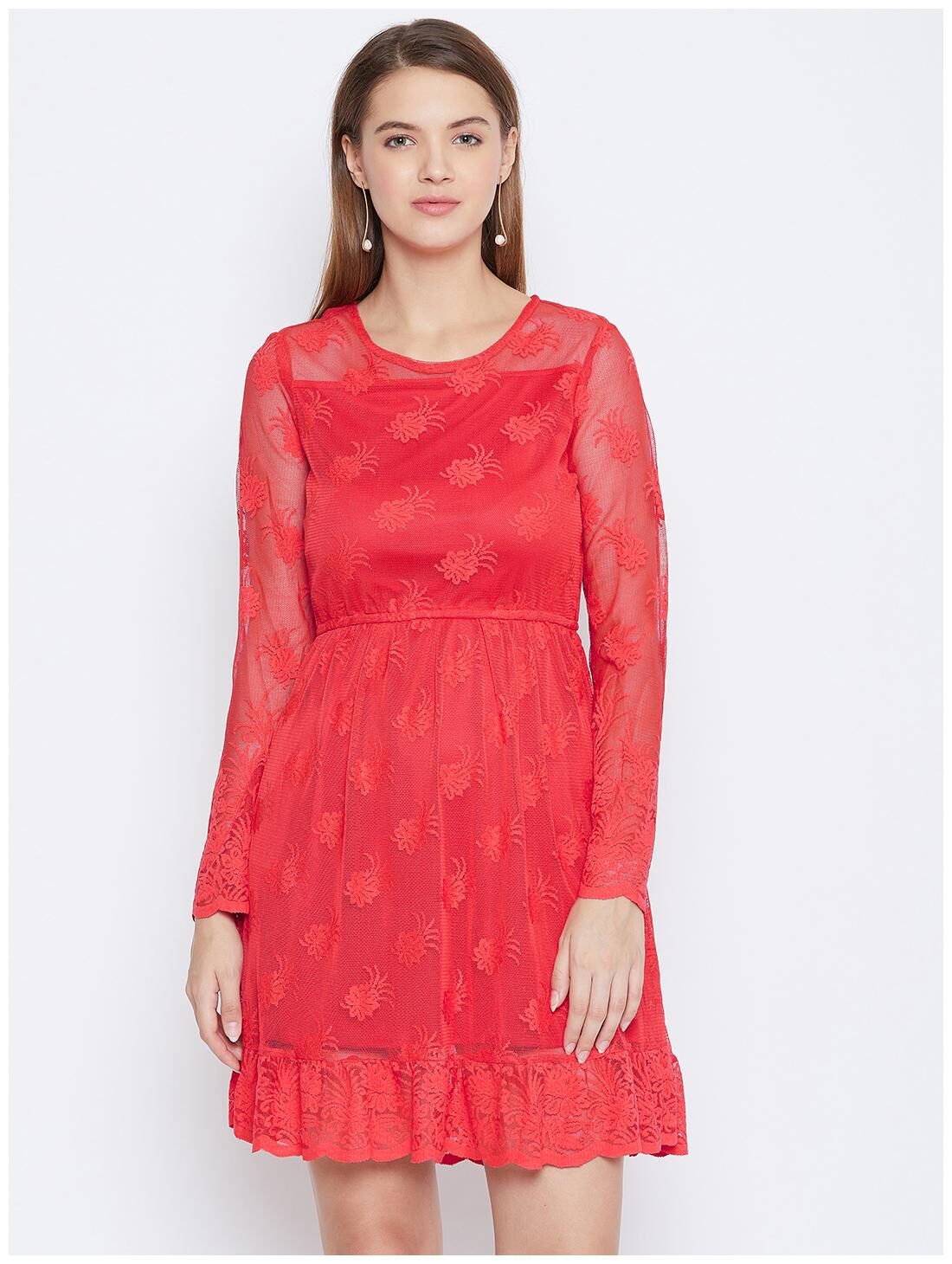

DODO MOA Pink Floral Empire dress