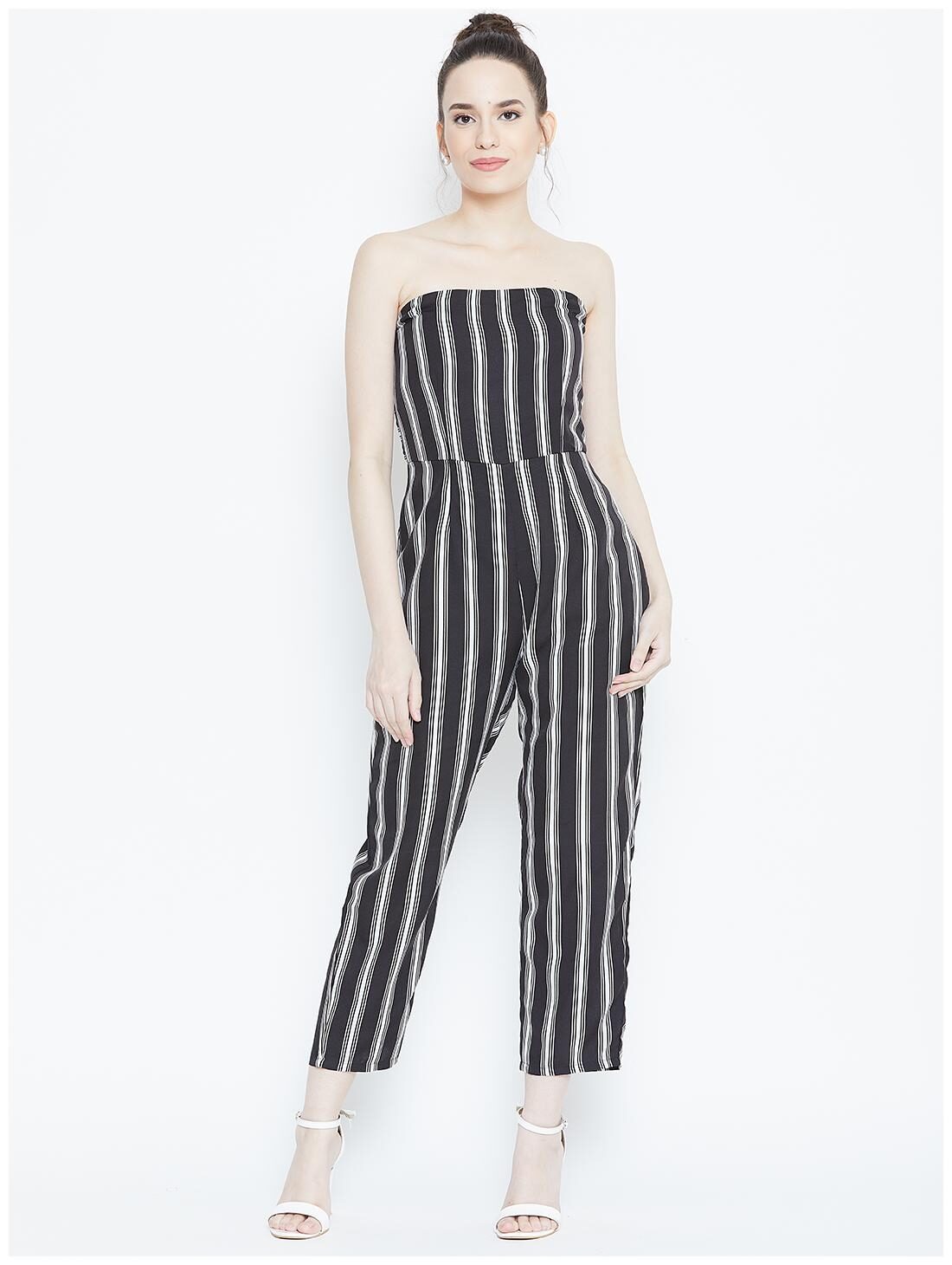 

DODO MOA Striped Jumpsuit - Black