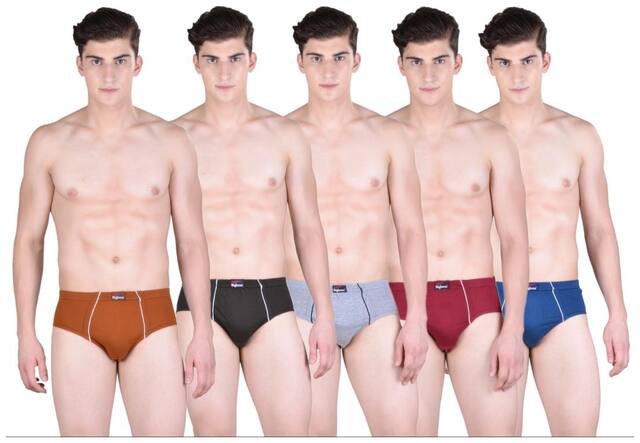 Dollar Bigboss Solid Briefs - Multi ,Pack Of 5