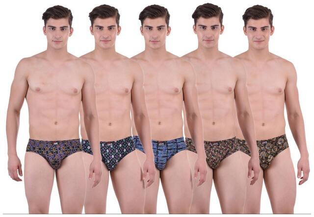 Dollar Bigboss Printed Briefs - Multi ,Pack Of 5