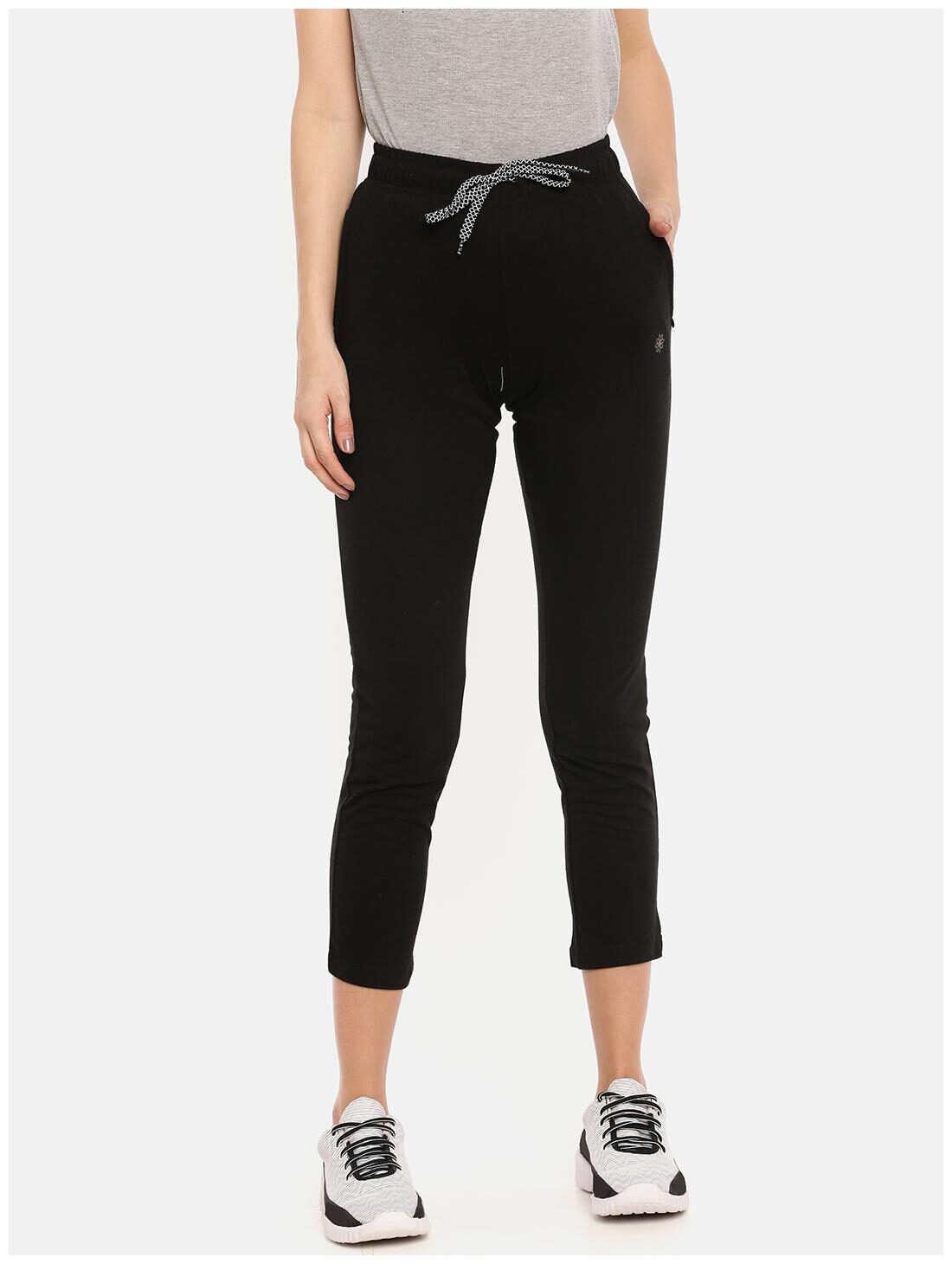

Dollar Missy Women Slim fit Cotton Solid Track pants - Black