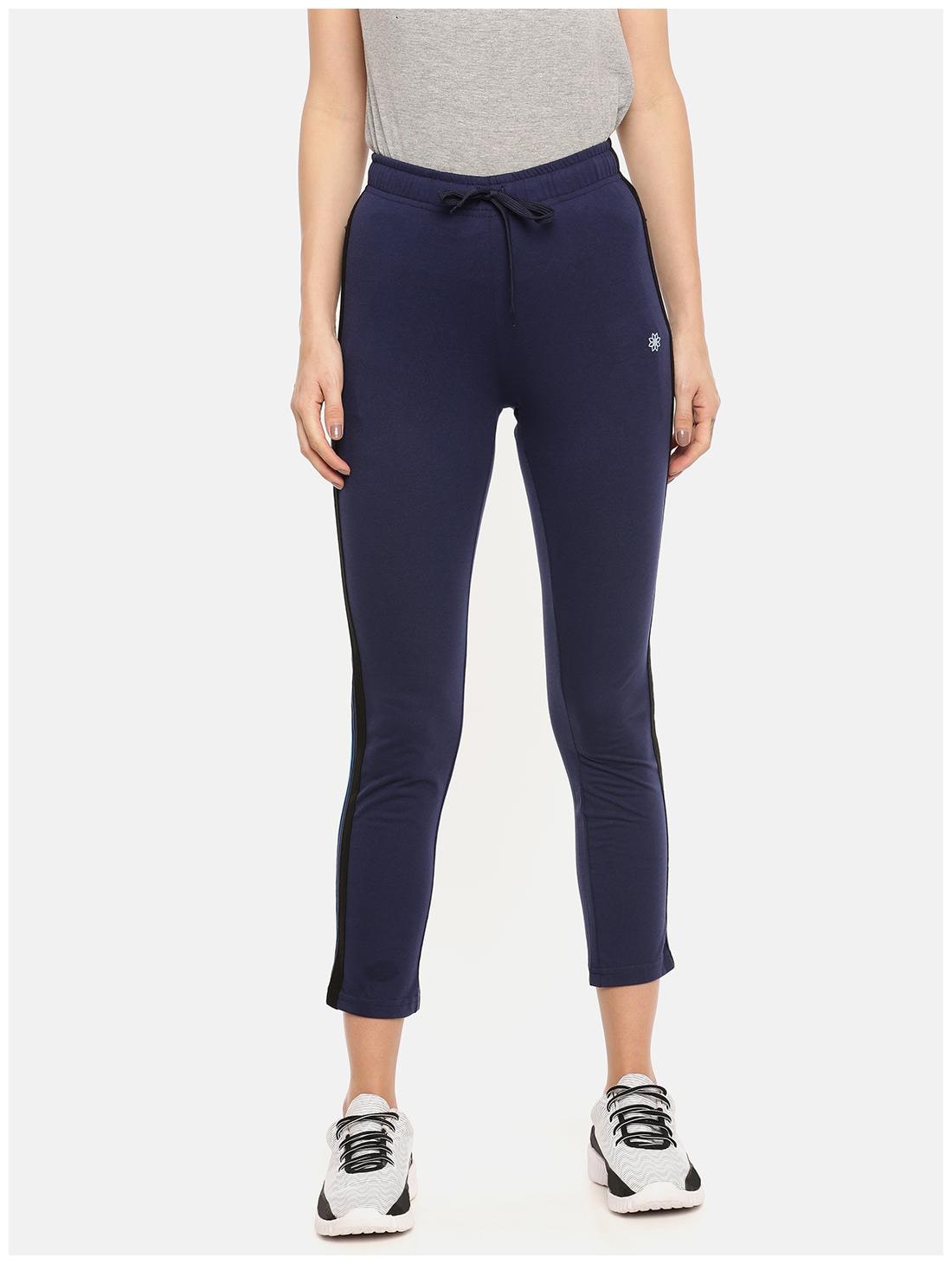 

Dollar Missy Women Slim fit Cotton Solid Track pants - Blue