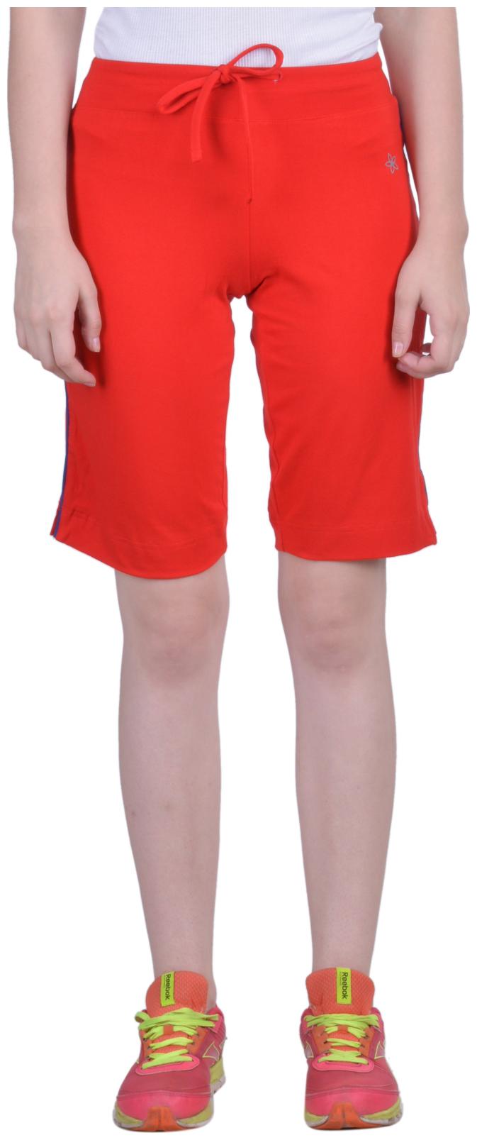 

Dollar Missy Women s Red Color Regular Fit Cotton Knit Short