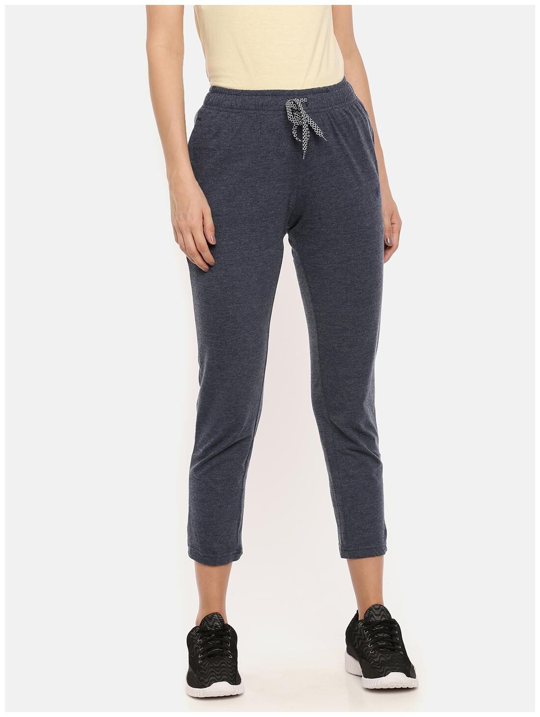 

Dollar Missy Women Slim fit Cotton Solid Track pants - Blue