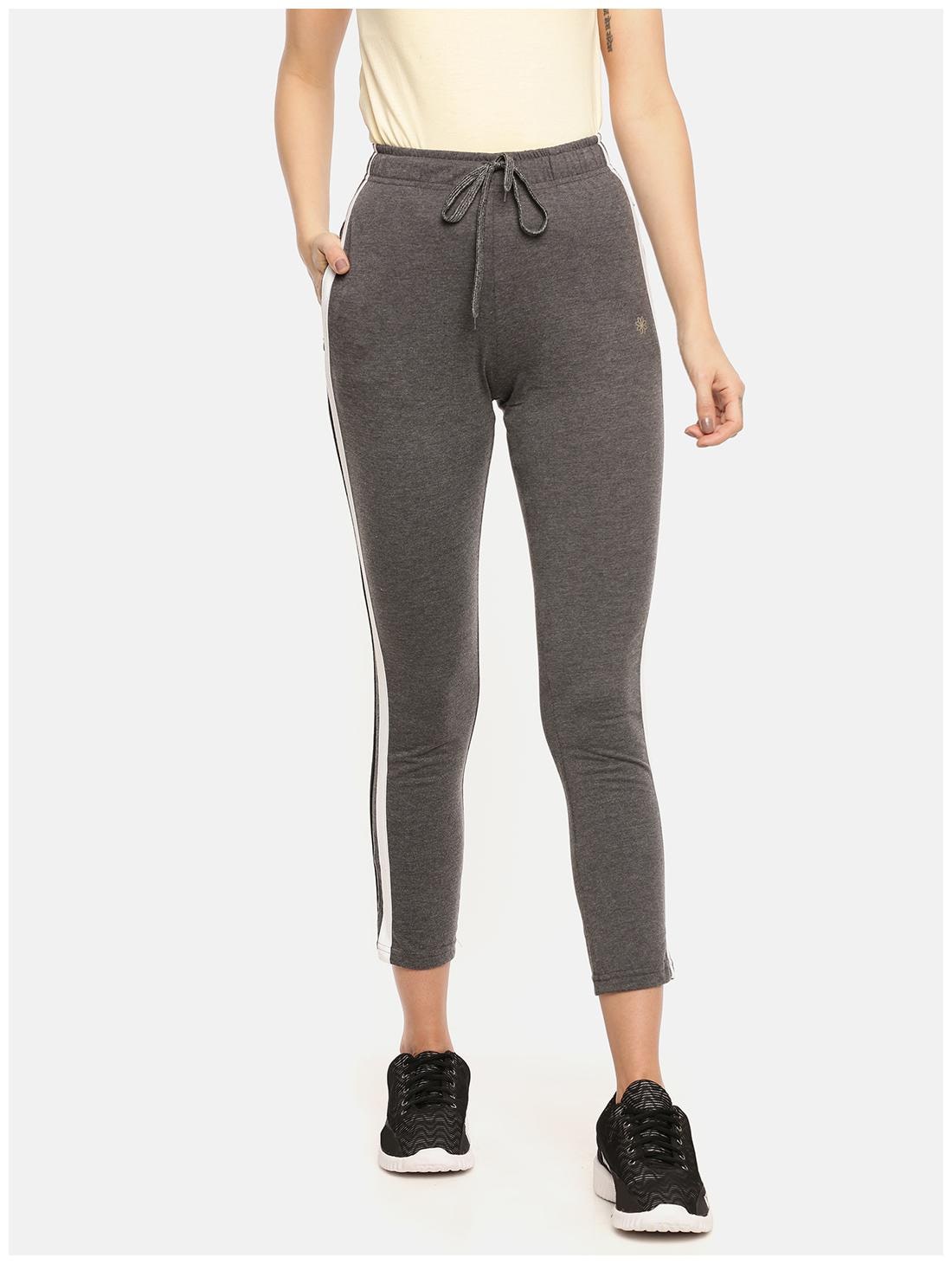

Dollar Missy Women Slim fit Cotton Solid Track pants - Grey
