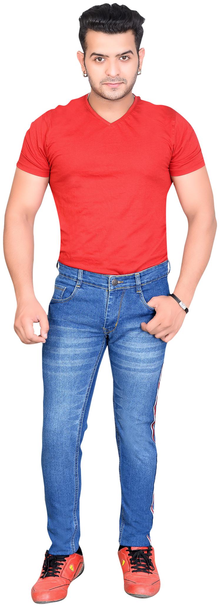 

Dom B Men Blue Slim Fit Jeans