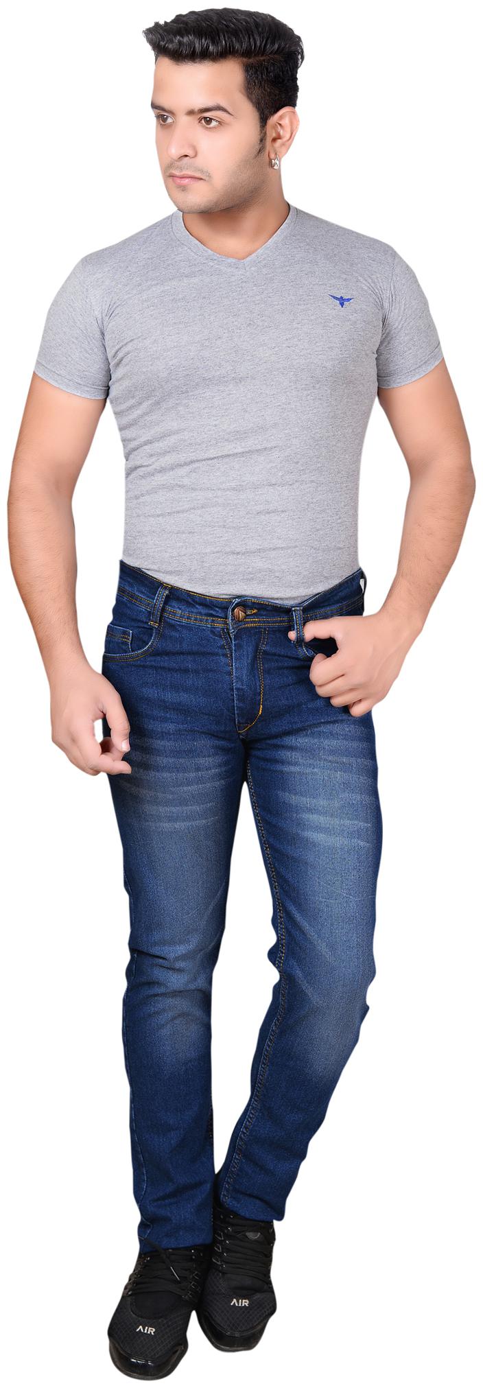 

Dom B Men Blue Regular Fit Jeans