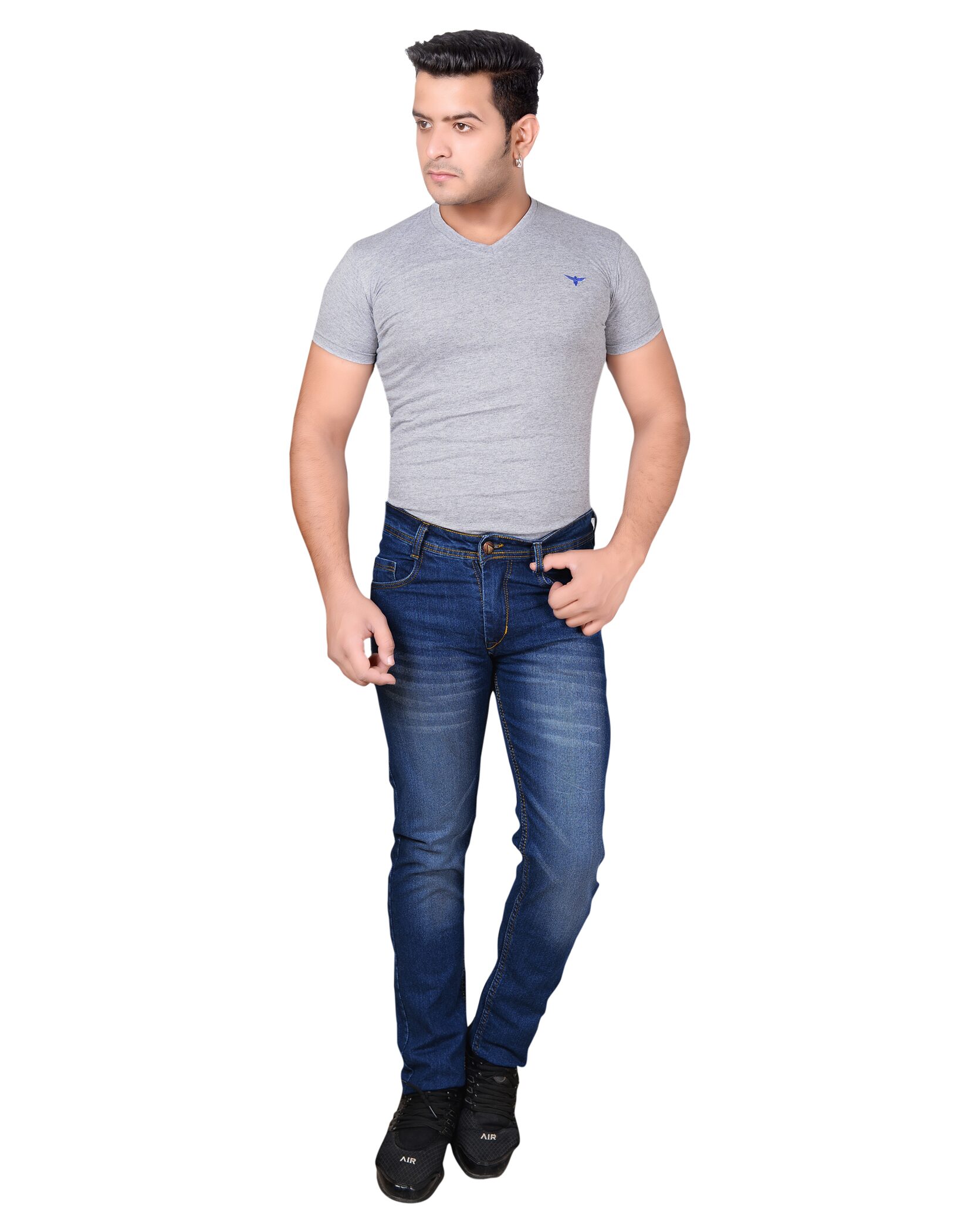 

Dom B Men Blue Straight Fit Jeans
