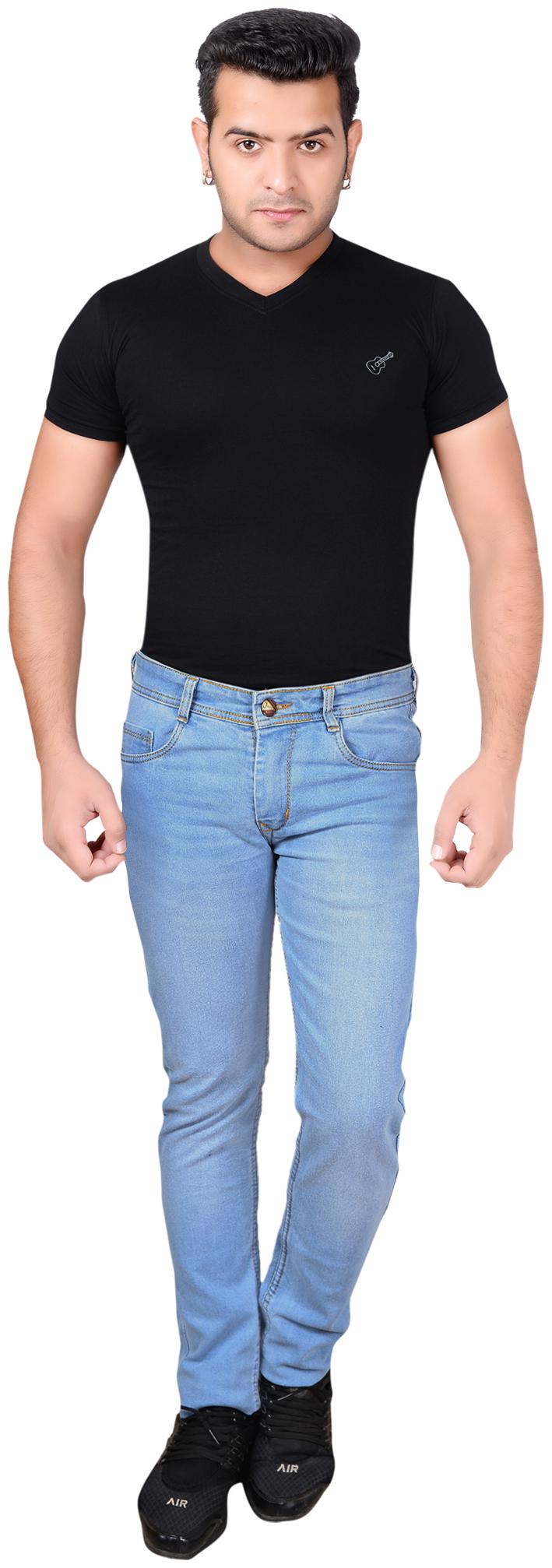 

Dom B Men Blue Regular Fit Jeans
