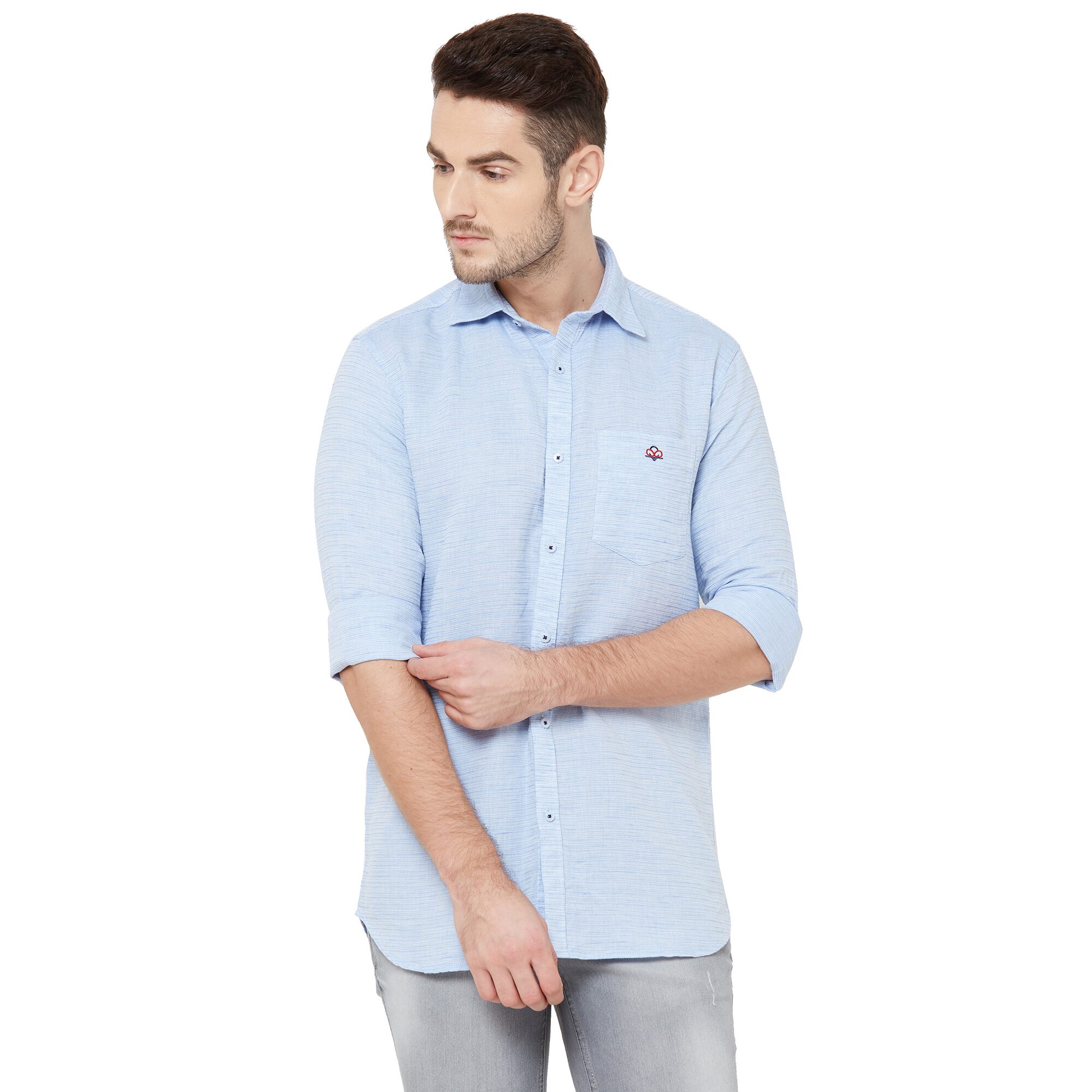 

DONZELL Men Blue Pinstrips Regular Fit Casual Shirt
