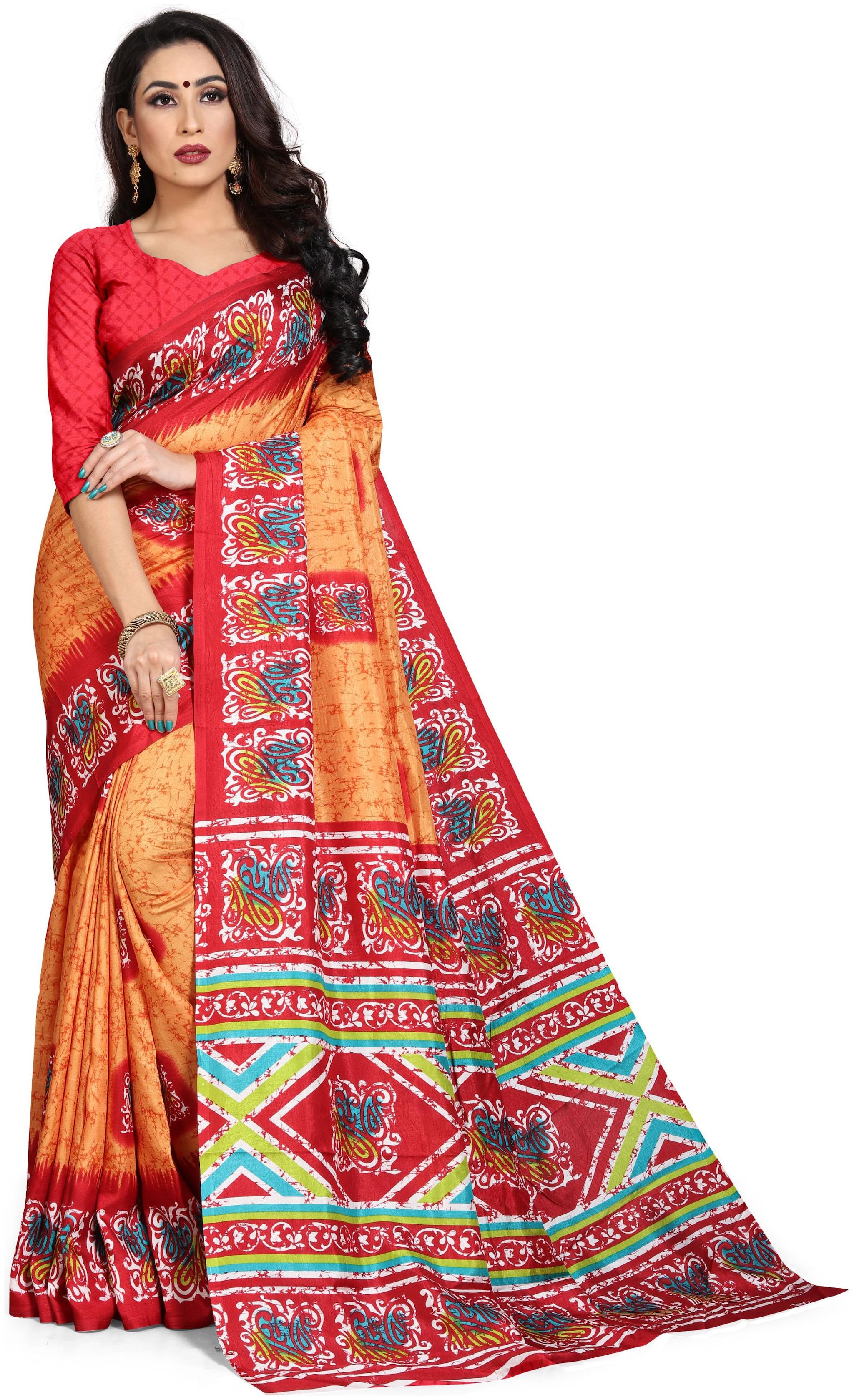 

DORI Crepe Mustard Printed Regular Saree For Women
